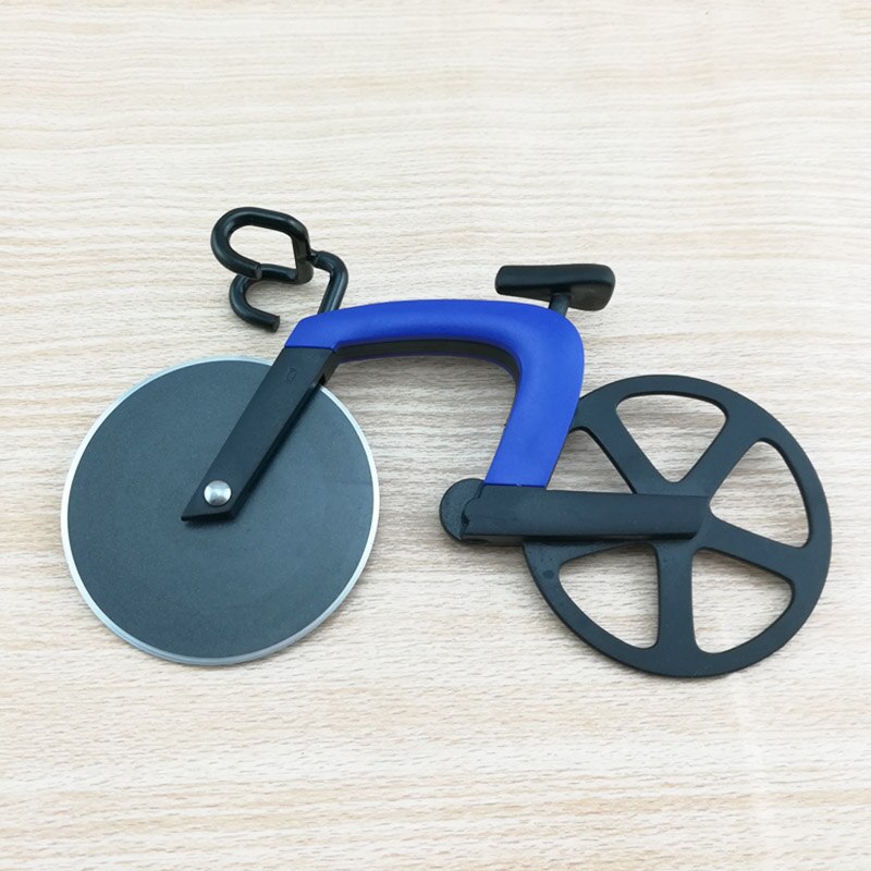 Bicycle Pizza Cutter Wheel Stainless Steel Plastic Bike Roller Pizza Chopper Slicer Kitchen Gadget HEE889