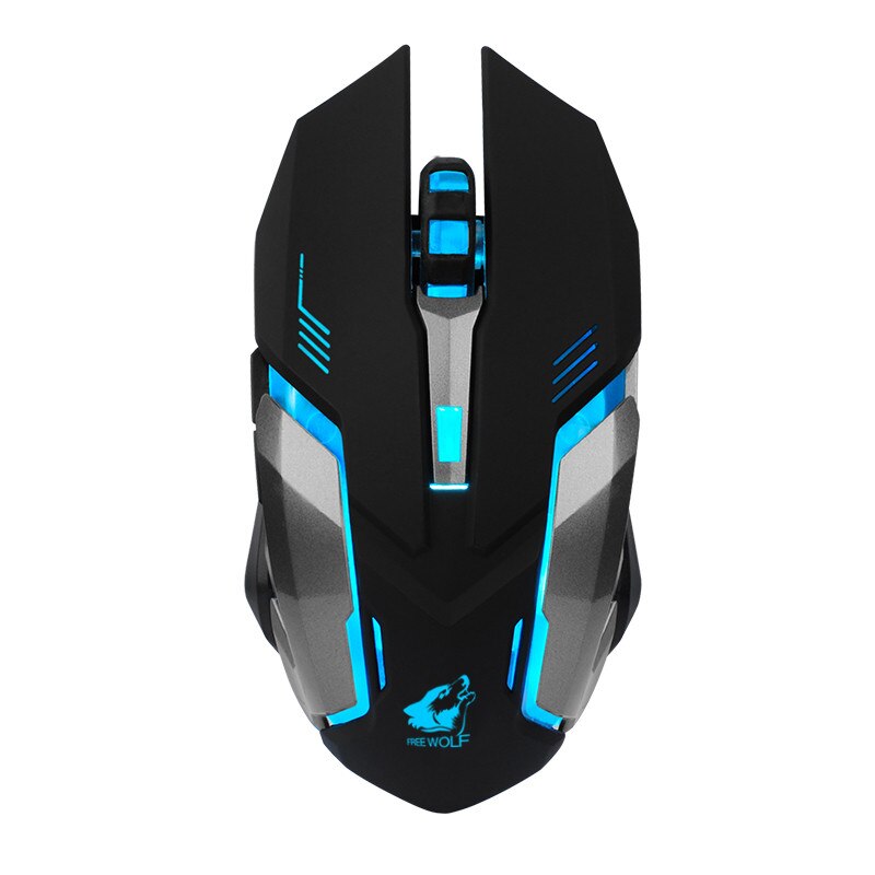 Mus raton genopladelig  x7 trådløs lydløs led baggrundsbelyst usb optisk ergonomisk gaming mus til pc bærbar computer mus: -en