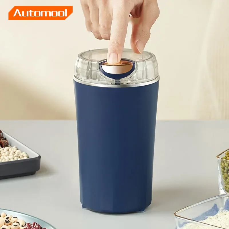 Pequeña máquina rectificadora eléctrica, molinillo de granos, molinillo de café, nueces de acero inoxidable, molinillo de granos, hierbas para cocina