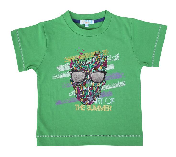 Jongens t-shirt kinderen ronde hals t-shirt kinderen kleding baby zomer jongens meisjes korte mouwen star kinderen katoen jongen tops: turquoise / 3T