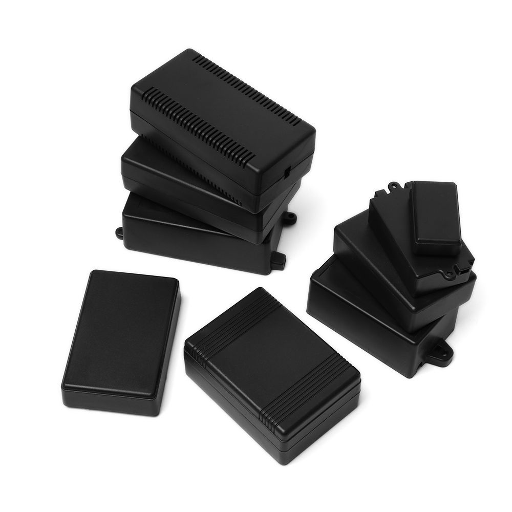 Caja de plástico impermeable para proyectos electrónicos, accesorio de almacenamiento para instrumentos, suministros eléctricos, color negro, 1/2 piezas