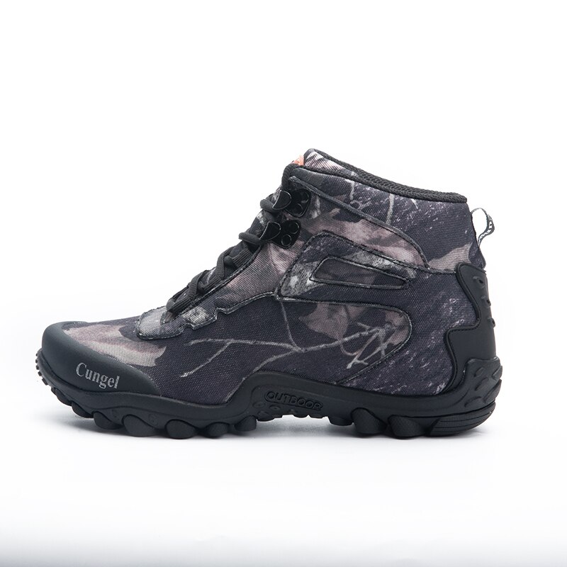 Vesonal vinter ankel sne mænd jagtstøvler snestøvler varme vandtætte mænd afslappet støvle camouflage sneakers udendørs stor størrelse: Grå / 40