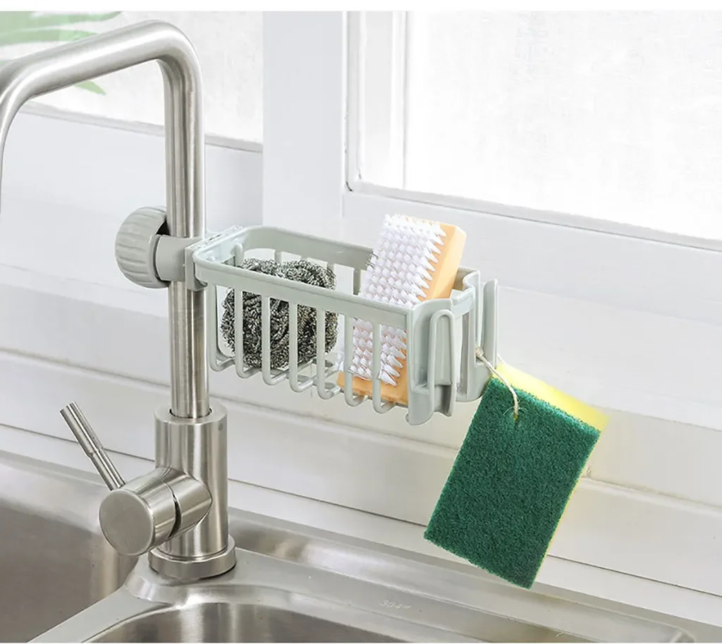 kitchen storage Sink Faucet Sponge Soap Cloth Drain Rack Storage Organizer Holder Shelf rangement cuisine