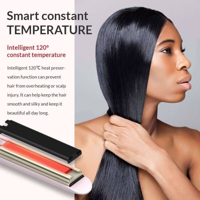 Mini Travel Hair Straightener Voltage Ceramic Tourmaline Ionic Flat Iron for Fine/Short Hair, Portable Straightener Iron