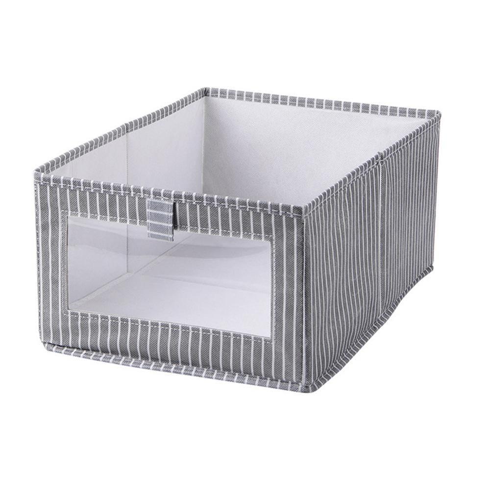 Caja de almacenamiento plegable para ropa interior, contenedor de almacenamiento no tejido para el hogar, ahorro de espacio de vestuario, cajón de acabado, V9J1: D