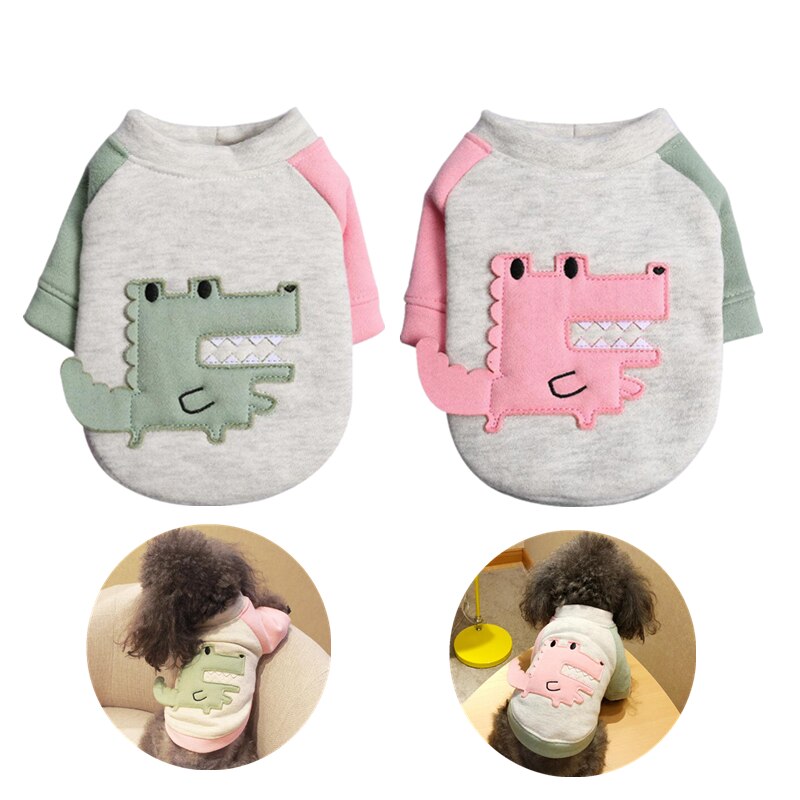 Huisdier Kleren Hond Hoodies Dinosaurus Hond Jas Hoodies Leisure Hond Sweatshirts Voor Kleine Kat Honden Franse Bulldog Kleding Yorkie