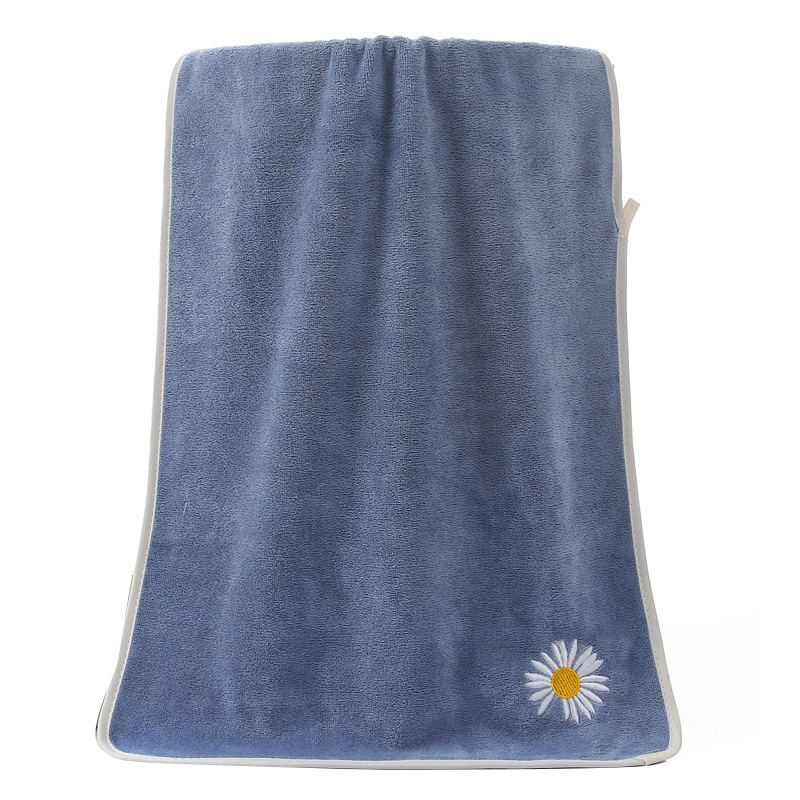 Super Absorbent Towel Thick Microfiber Cleaning Cloth Multipurpose Soft Printed Towel For Home Kitchen Car Face Wash Towel: Blue