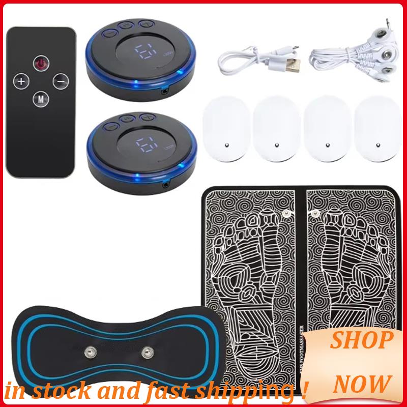 Almofada massageadora elétrica para pés, eletroestimulador, tapete de massagem, ems, massageador muscular, relaxamento dos pés, massagem fitness, usb, quente!: Default Title