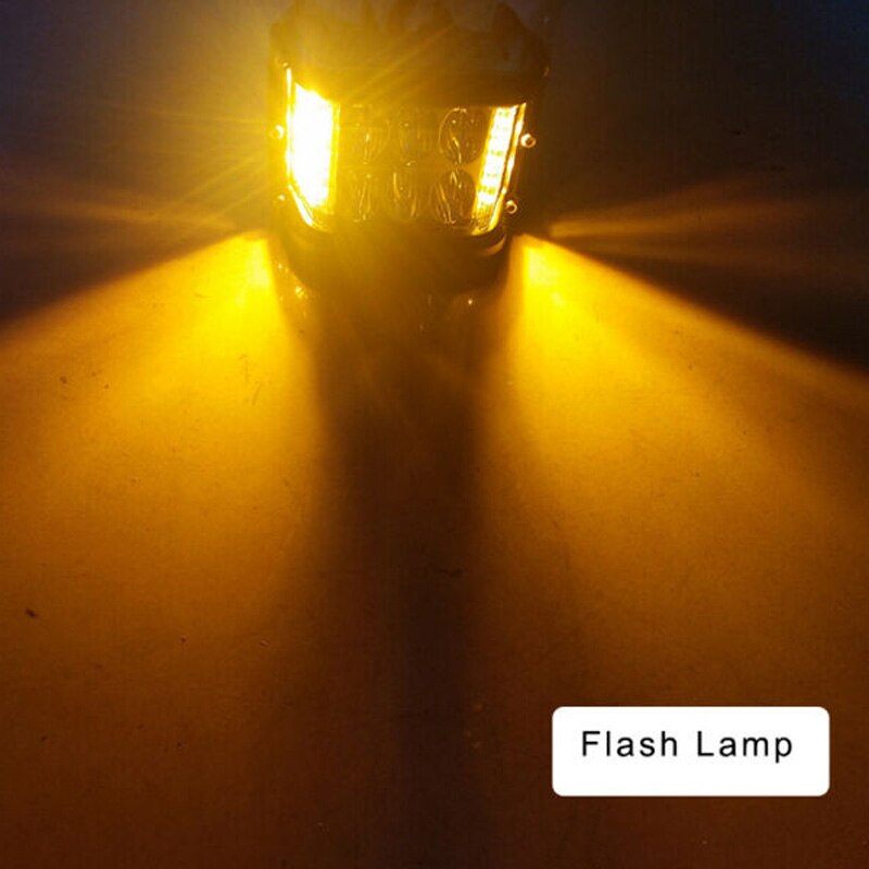 Auto Vrachtwagen 45W Werk Lichtbalk Koplamp Flash Lamp 12V 24V Led Verlichting Wit Amber Rijden lamp IP67 6000LM Spuiten Auto Licht
