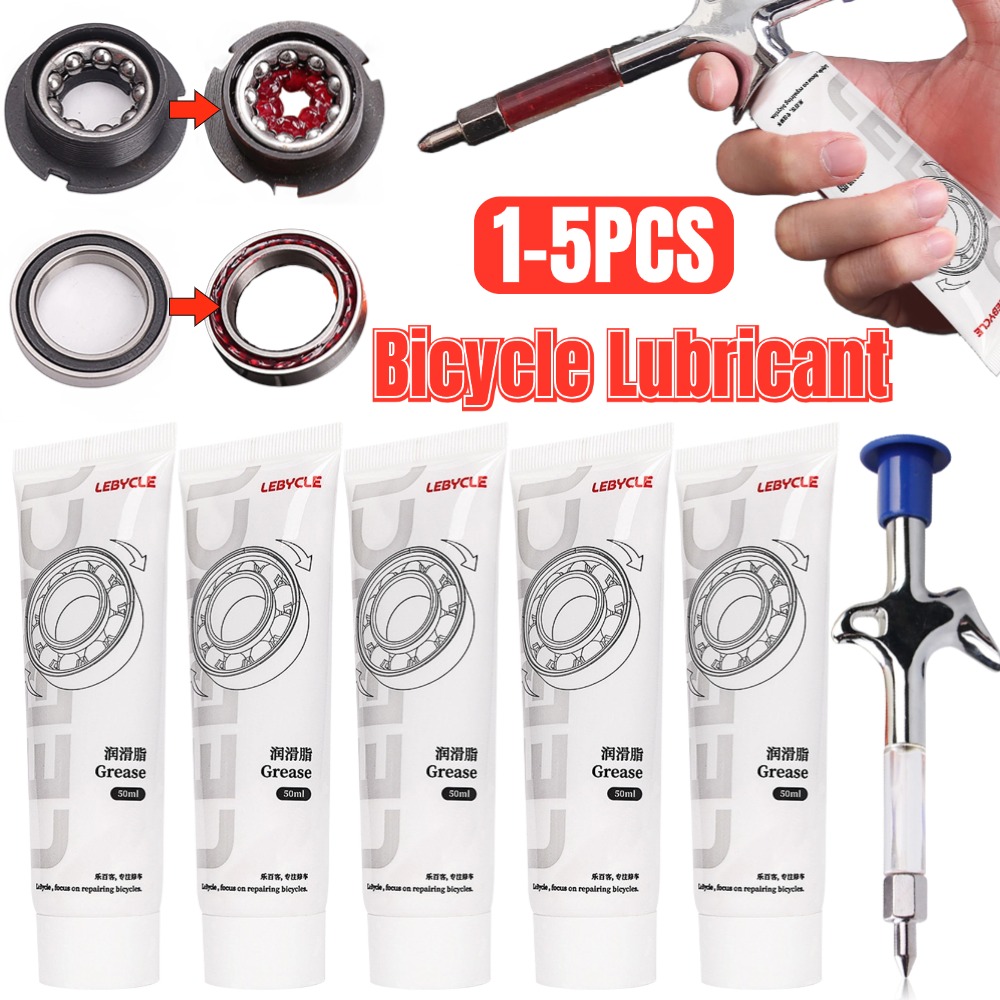 1-5 stk. lebycle sykkelfett smøremiddel mountainbike olje for nav kranklager headset gaffel svinghjul kulelager fett