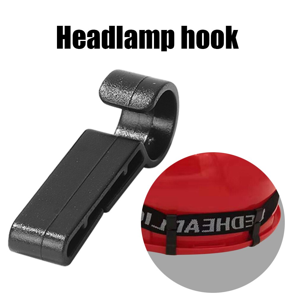 10Pcs Plastic Helmet Clips Attachment Head Light Clamps Black Set Headlamp Hard hat Safety Cap Hook Outdoor Tools
