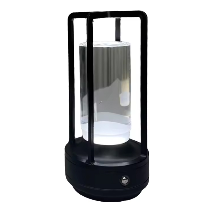 Lampada da tavolo a led in cristallo Lampada da notte touch ricaricabile Lampada da comodino per camera da letto Lampada da scrivania Lampada decorativa per ristorante Lampade per camera da letto per ufficio: Black