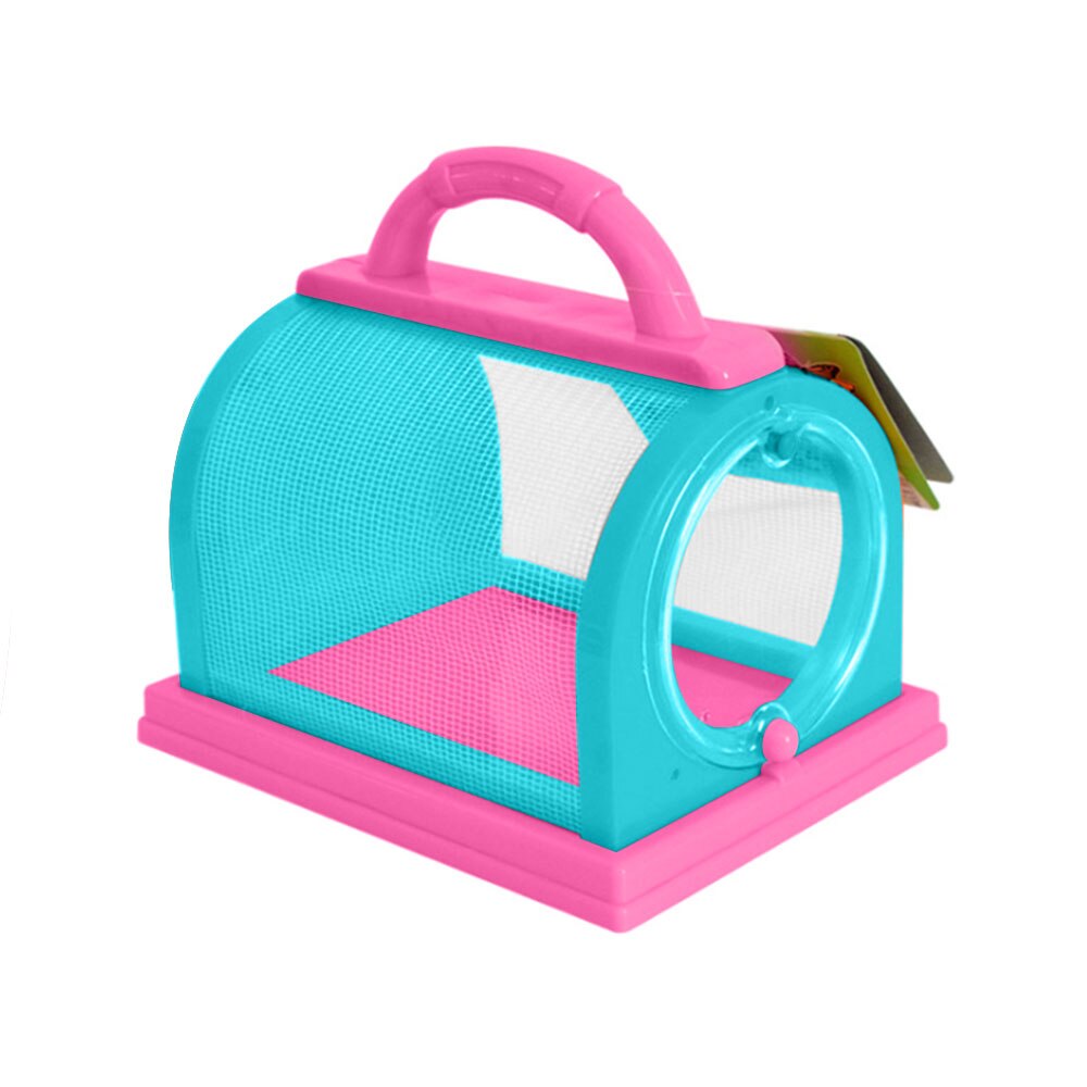 Cage à insectes pour animaux de compagnie, petit étui d'observation pour enfants, Cage d'expérimentation d'alimentation pour insectes, pour vers à soie: blue