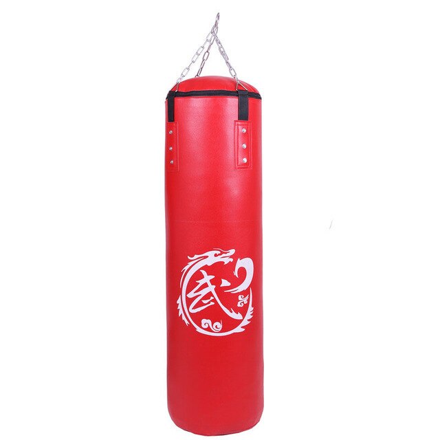 Punching Bag Training Boxing Bag Hook Hanging Kick Muay Thai Sanda Punching Bag Sandbag Punching Bag Empty Core: Red 100cm