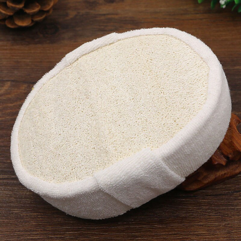 1Pcs Zachte Verse Natuurlijke Loofah Luffa Spons Douche Spa Body Scrubber Peeling Bathing Hoofdmassage Pad Bad Accessoires Beige