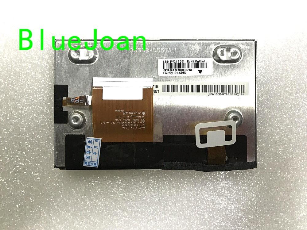 L-G LB043WQ4 LB043WQ4 (TD) (01) LB043WQ4-TD01 met touchscreen voor Kia Auto DVD gps-navigatie LCD Monitor