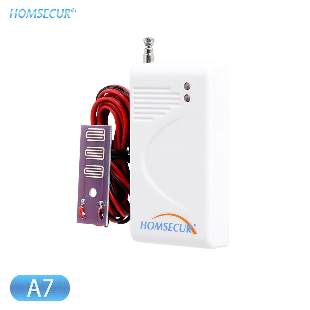 HOMSECUR DIY Wireless&wired 4G/GSM LCD Burglar Intruder Alarm System+IOS/Android APP for Home Security GA01-4G-B/W: Water Sensor