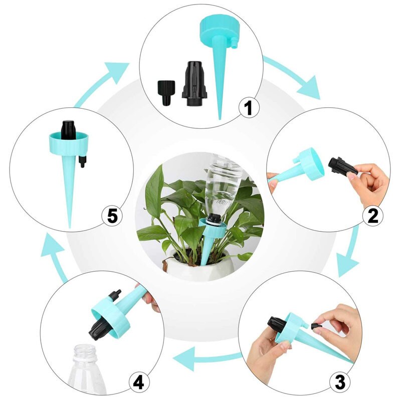 4/8Pcs Plant Self Watering Adjustable Stakes System Vacation Plant Waterer Self Automatic Watering Spikes droshipping YJN