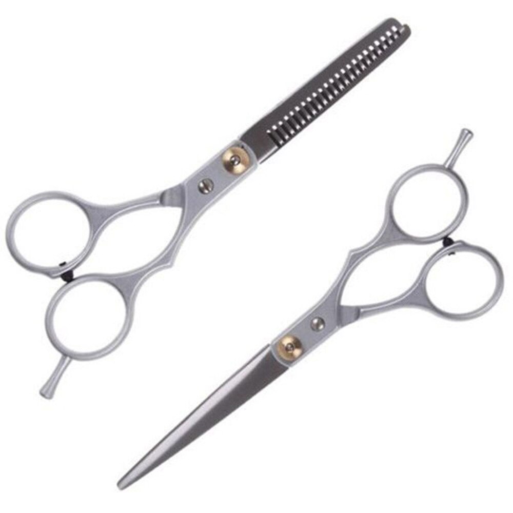 Herramienta de estilismo para cortar el cabello, tijeras de salón de acero inoxidable, tijeras de peluquería, cuchillas de dientes planas regulares