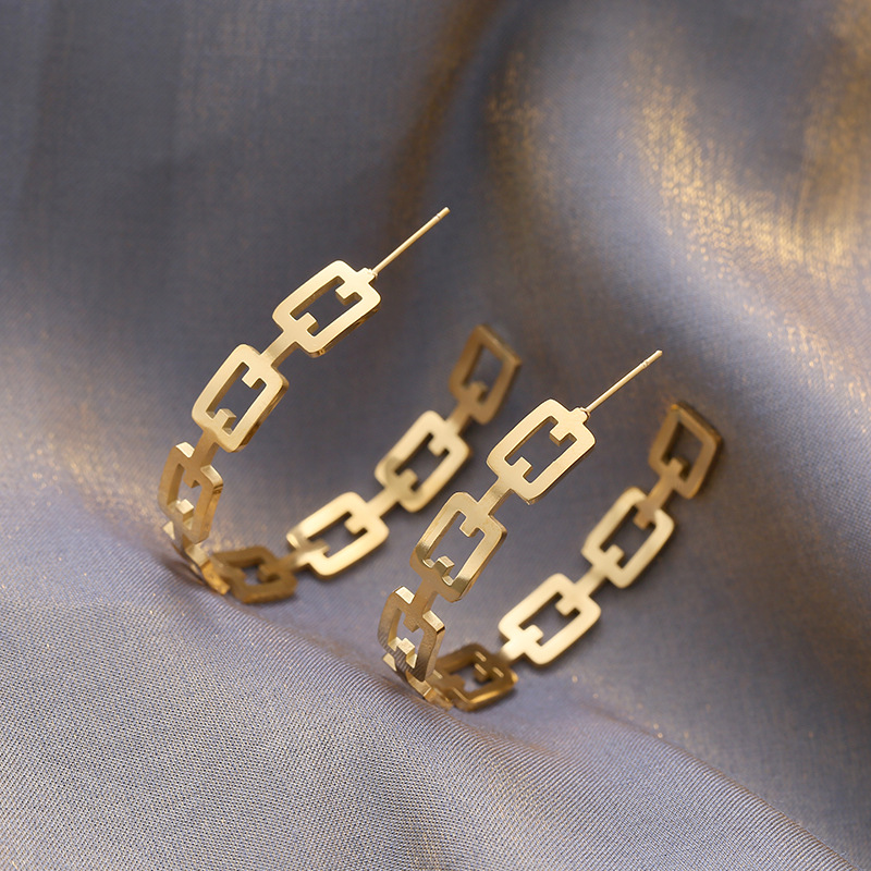 pendientes acero inoxidable mujer pendientes largos mujer MEYRROYU-pendientes de acero inoxidable 316L para mujer, joyería romántica geométrica Rectangular, novedad de , de: Marrón