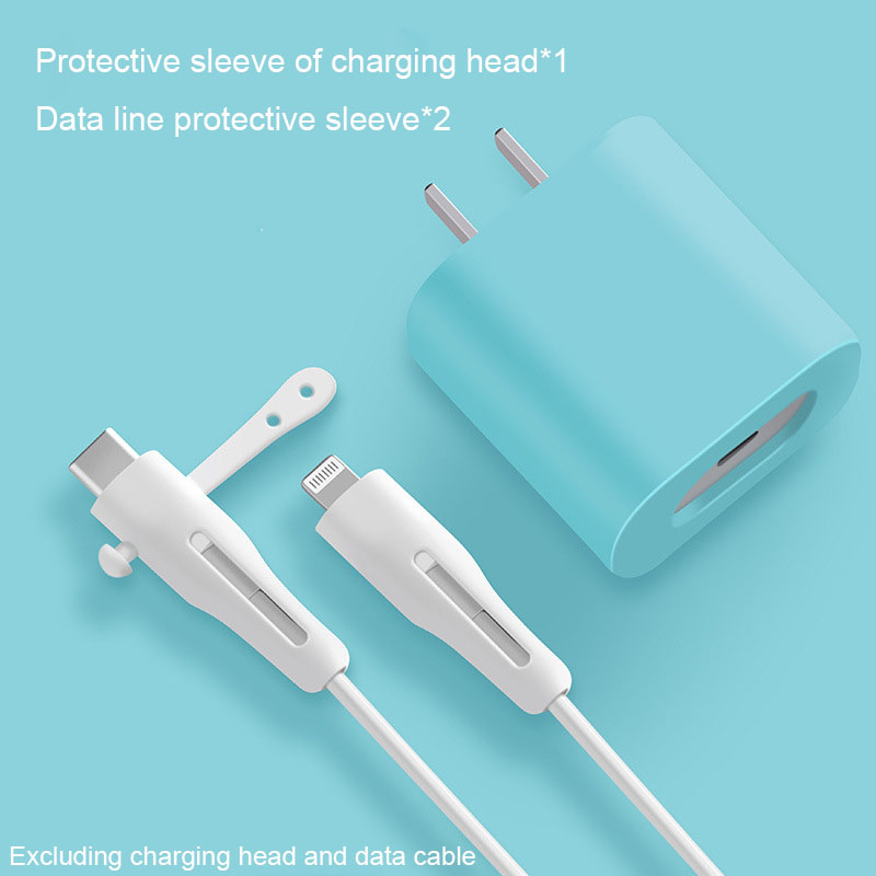 Osłona kabla do iPhone 11Pro 12 szybkie ładowanie 20W osłona głowicy ładowarki kabel USB przewód ochronny kabel ochronny