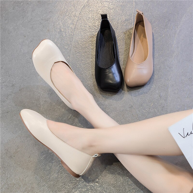 irregular closed toe flat shoes woman spring/summer tabi ninja flats anti slip comfy working shoes woman casual loafers