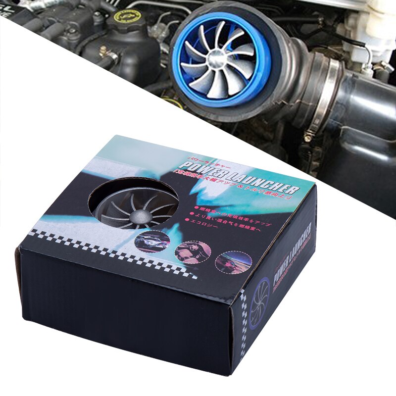 Universal 64Mm Auto Air Intake Turbine Refit Turbo Gas Stookolie Saver Fan Turbo Supercharger Turbine Fit Voor Air intake Slang