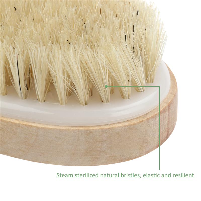 Kropstør børste hud krop blød naturlig børste børste af træ tilbage brusebørster eksfolierende badebørste spa kropsbørster