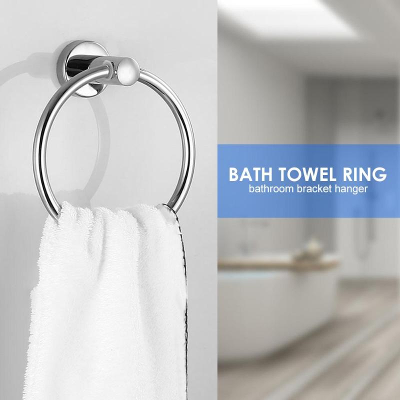 Edelstahl Runde Stil Wand Montiert Handtuch Ring Halter Hanger Badezimmer Wc Möbel Bad Hardware Handtuch Halter