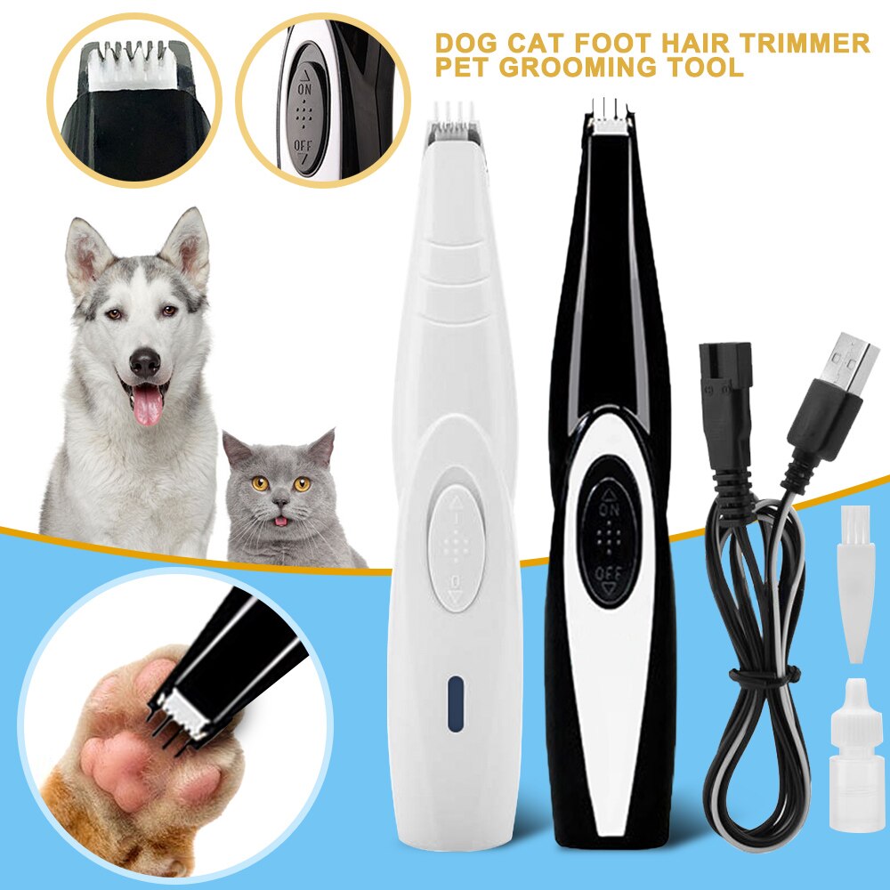 Usb genopladeligt kæledyr hår trimmer til hunde katte kæledyr hårklipper grooming kit hund hår trimmer