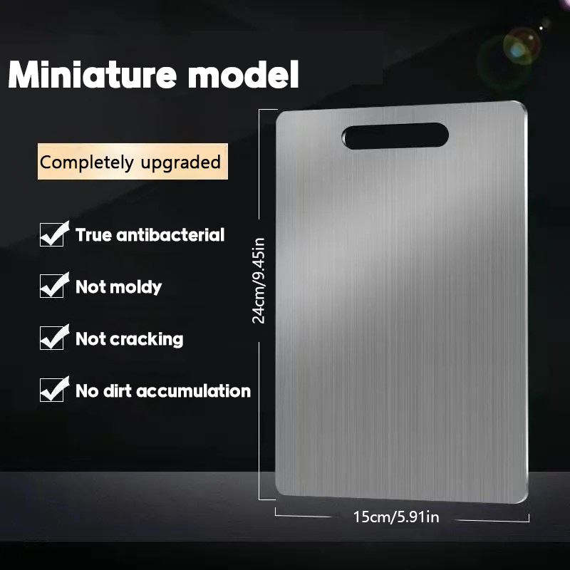 316 Stainless Steel Panel and Chopping Board Kitchen Household Thickened Double Sided Cutting Board Block Kneading Dough Board: WHITE