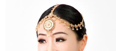 Intia pakistan tyttö tanssi lisävaruste nainen tanssiesitys kulmakarvat lisävaruste ampua päähineet lady headdress: A