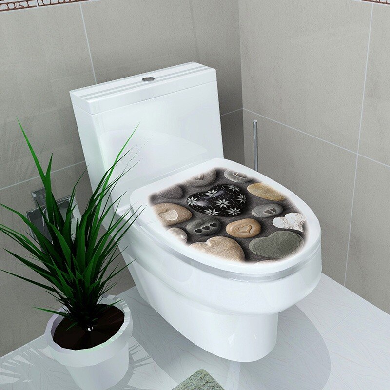 Realistyczne naklejki na toaletę strona główna dekoracje łazienkowe WC ubikacja plakaty pcv kreskówka ścienna Mural DIY kreatywne naklejki ozdobne 14 stylów: 9