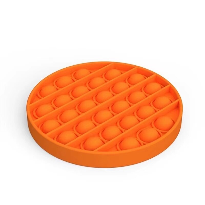 Push Pop Bubble Sensory Toy Autism Needs Squishy Stress Reliever Toys Adult Child Funny Anti-stress Pop It Fidget Reliver Stress: 4Orange round