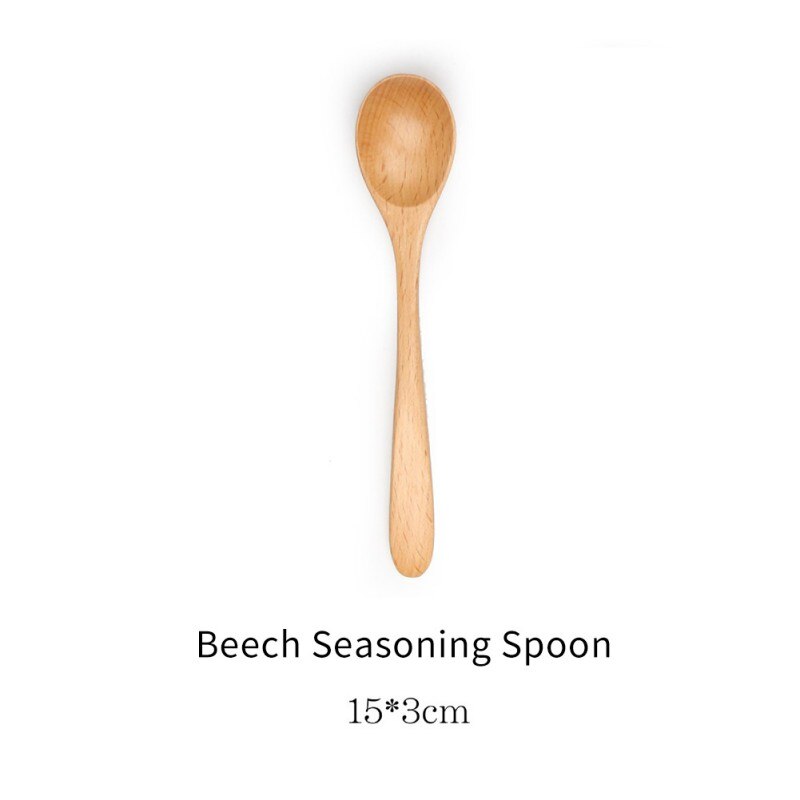 Cuchara para medir condimentos de haya, cuchara para miel, cucharas de Cocina de madera Natural portátiles, accesorios de cocina: A2