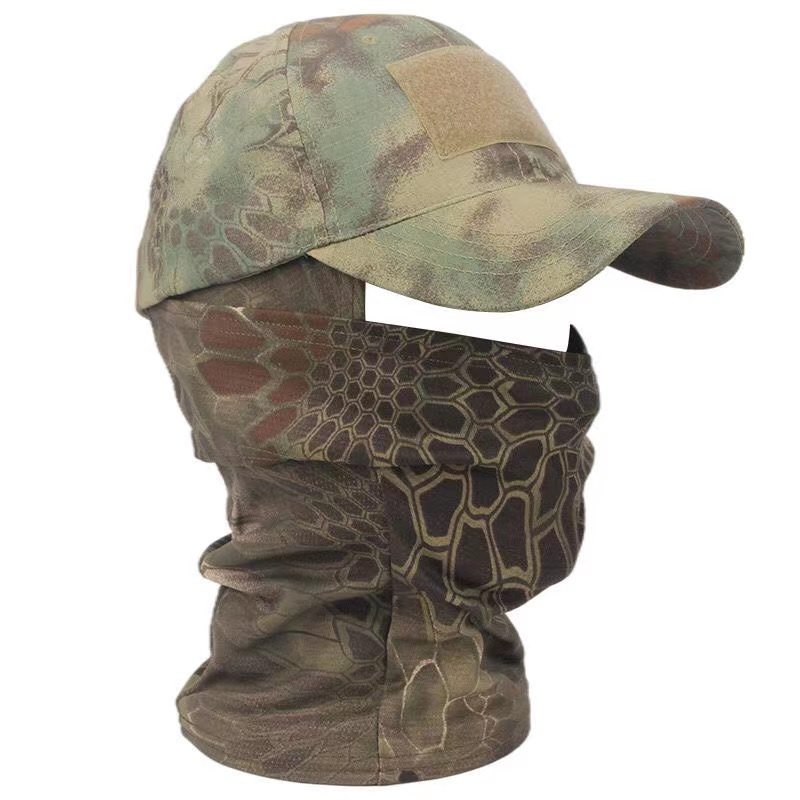 Gorras de béisbol tácticas para exteriores para hombres y mujeres, sombreros de sol Snapback a prueba de sol, pasamontañas de camuflaje informal, media máscara de esquí, 2024: Verde