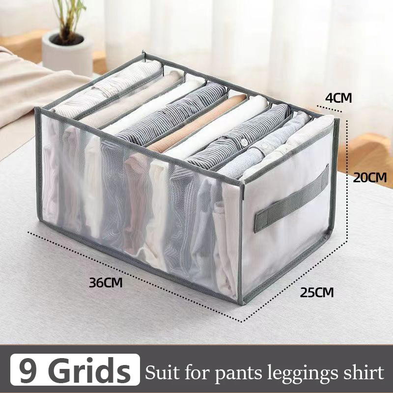 Scatola portaoggetti per organizzazione jeans Organizzatore per armadio Sistema di organizzazione abbigliamento Organizzatori per cassetti Organizzatore per riporre pantaloni per armadietto: Luce Verde