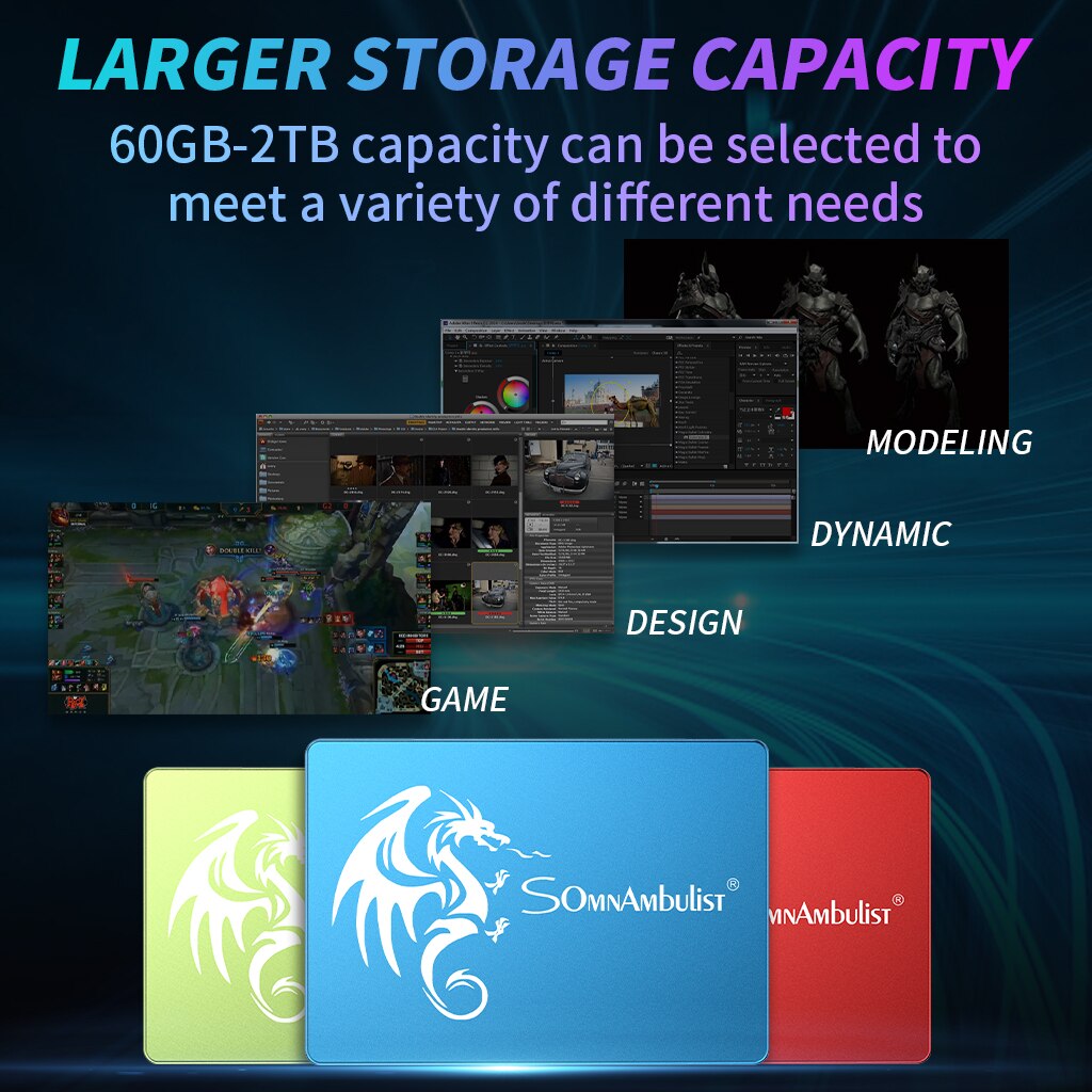 Unità SSD integrata per laptop da 60GB/2.5 gb/120gb/2TB SSD SATA 480gb 960GB 240gb 240gb