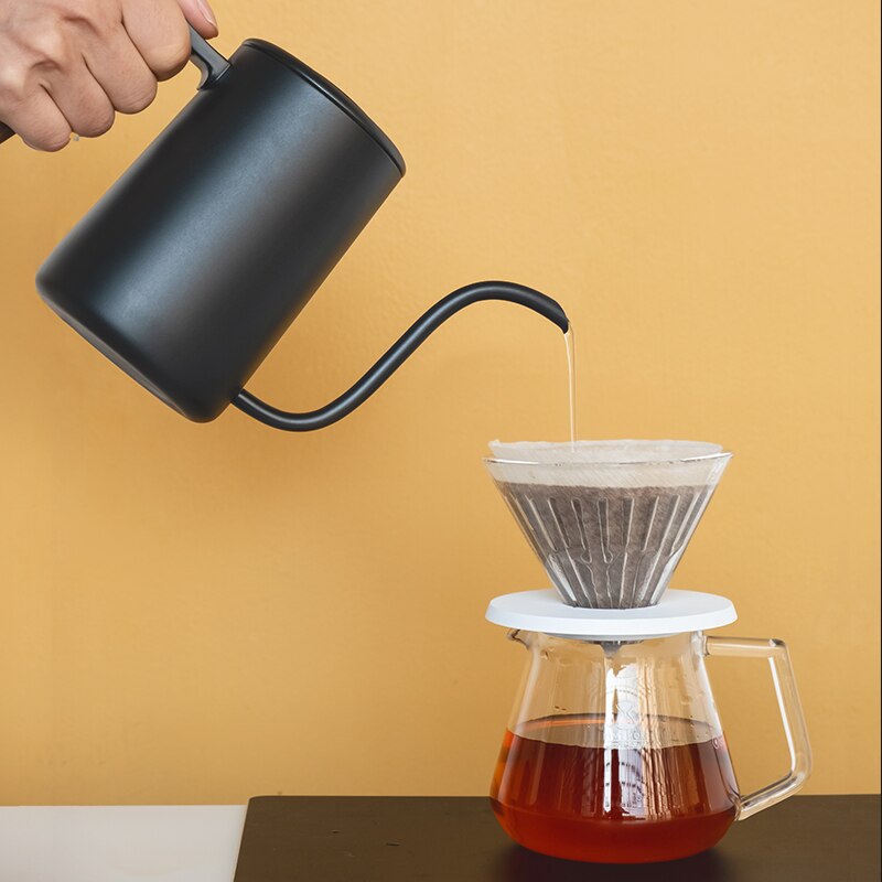 TIMEMORE-hervidor de agua Vertical con cuello de cisne, máquina de café con flujo de agua, mango ergonómico, 700ml, 6mm