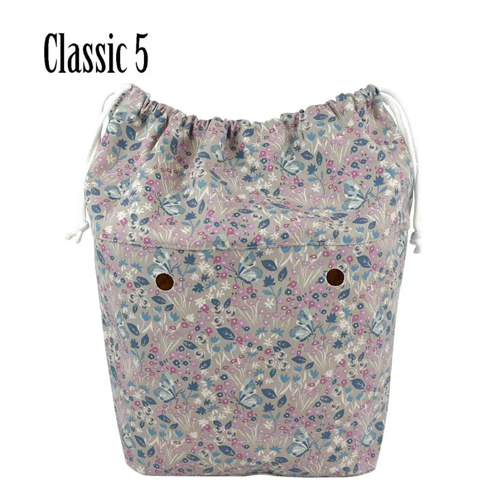 Nouvelle grande capacité classique Mini cordon coloré doublure intérieure insérer pour grand Mini Obag toile poche intérieure pour O sac