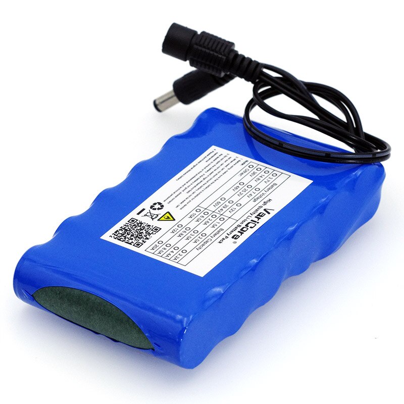 12 v 4.4 ah 4400 mah 18650 genopladelige batterier 12v li-ion batteripakke beskyttelseskort cctv monitor batteri  +12.6v oplader