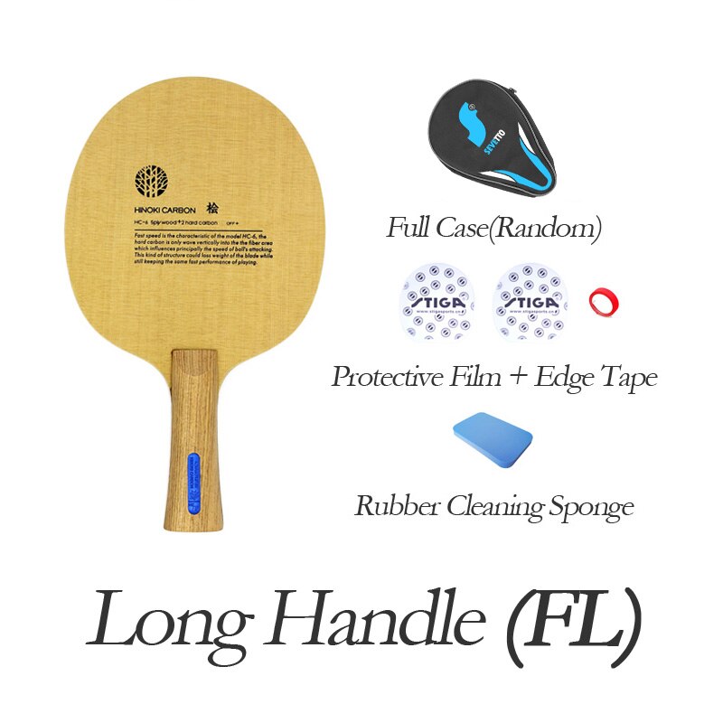 Original SANWEI HC6S Hino-Carbon Table Tennis Blade Racket (Light Weight, 3+2 HINOKI CARBON OFF+) HC-6S Ping Pong Bat Paddle: FL QP FT HMC