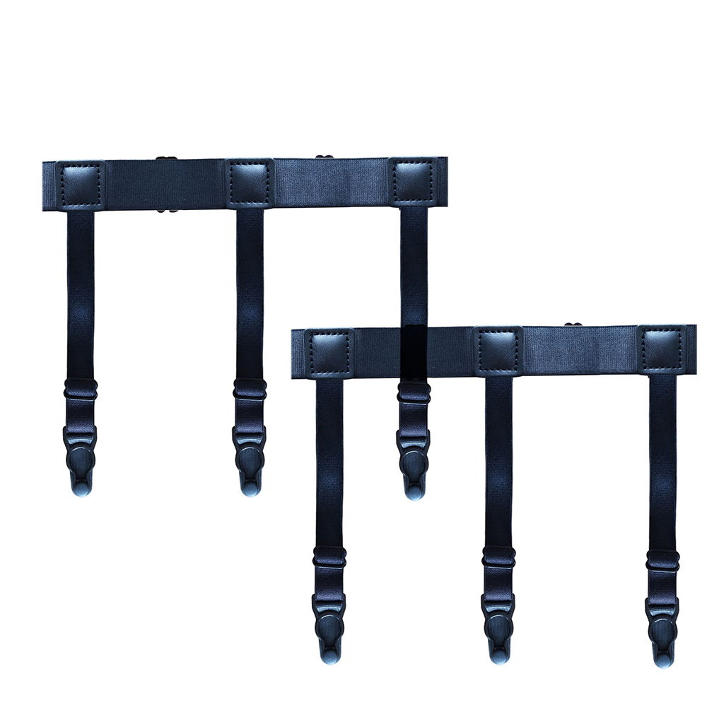 Camicia da uomo Soggiorno Giarrettiere Cintura Cinghie elastiche regolabili per porta camicia Mantieni la camicia nascosta in camicia antiscivolo tucker Bretelle per le gambe: verde