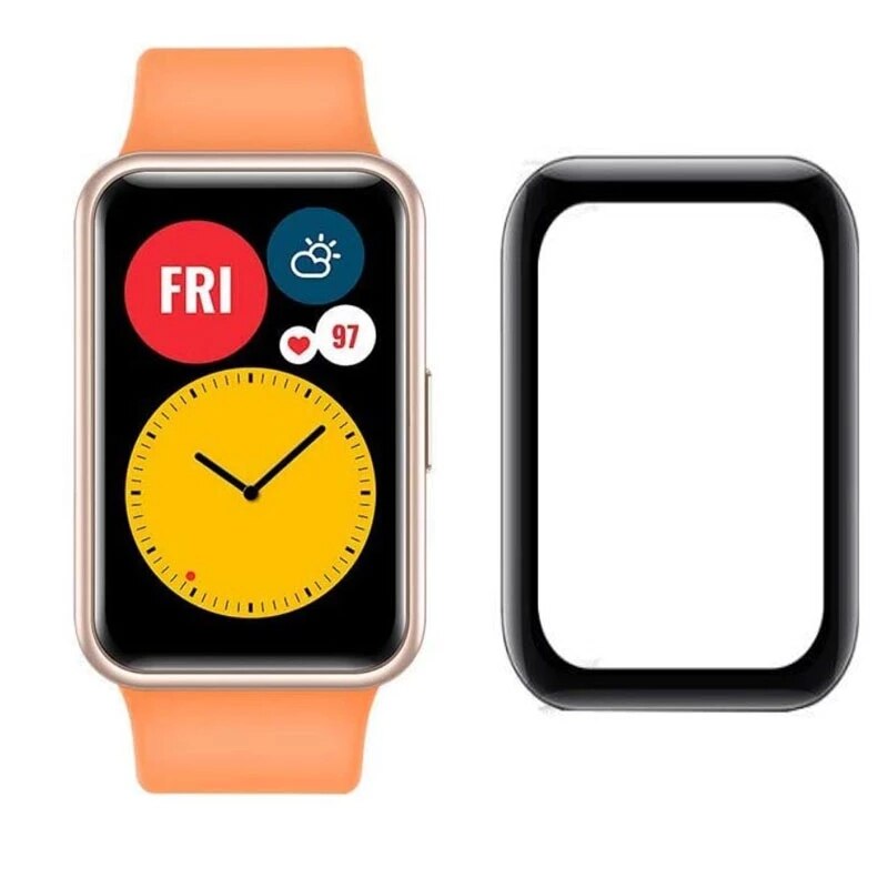 3d gebogen, volledig omrande beschermfolie voor de huawei watch fit/honor watch es smartwatch