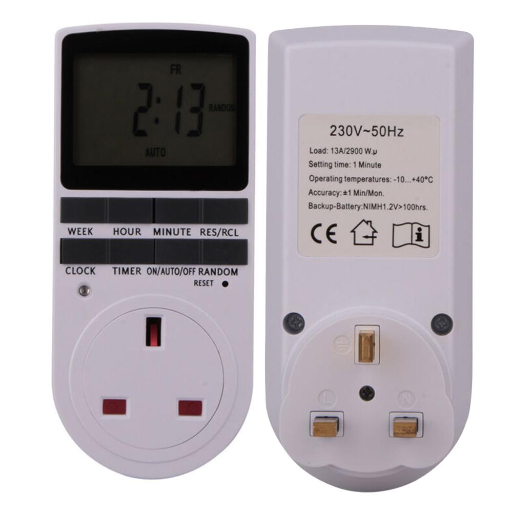 Timer Outlet 7Day Programmable US/EU/UK Plug-in Digital Socket Switch LCD Light Timer Digital Timer Electric Timer