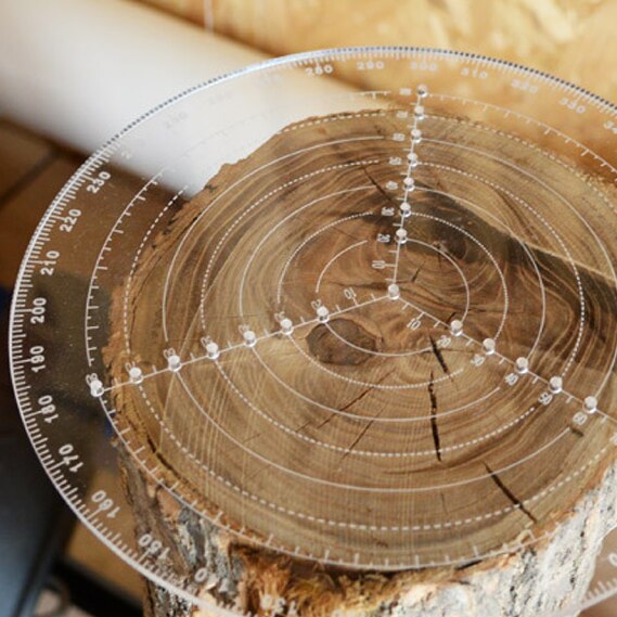 Turning centering rule lathe woodworking tool cart log measuring stick find the center compass hand-draw the round ruler