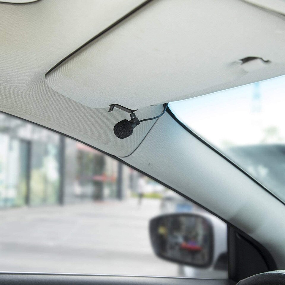 3.5mm Microphone External Mic Assembly for Car Vehicle Head Unit Bluetooth Enabled Stereo Radio GPS DVD