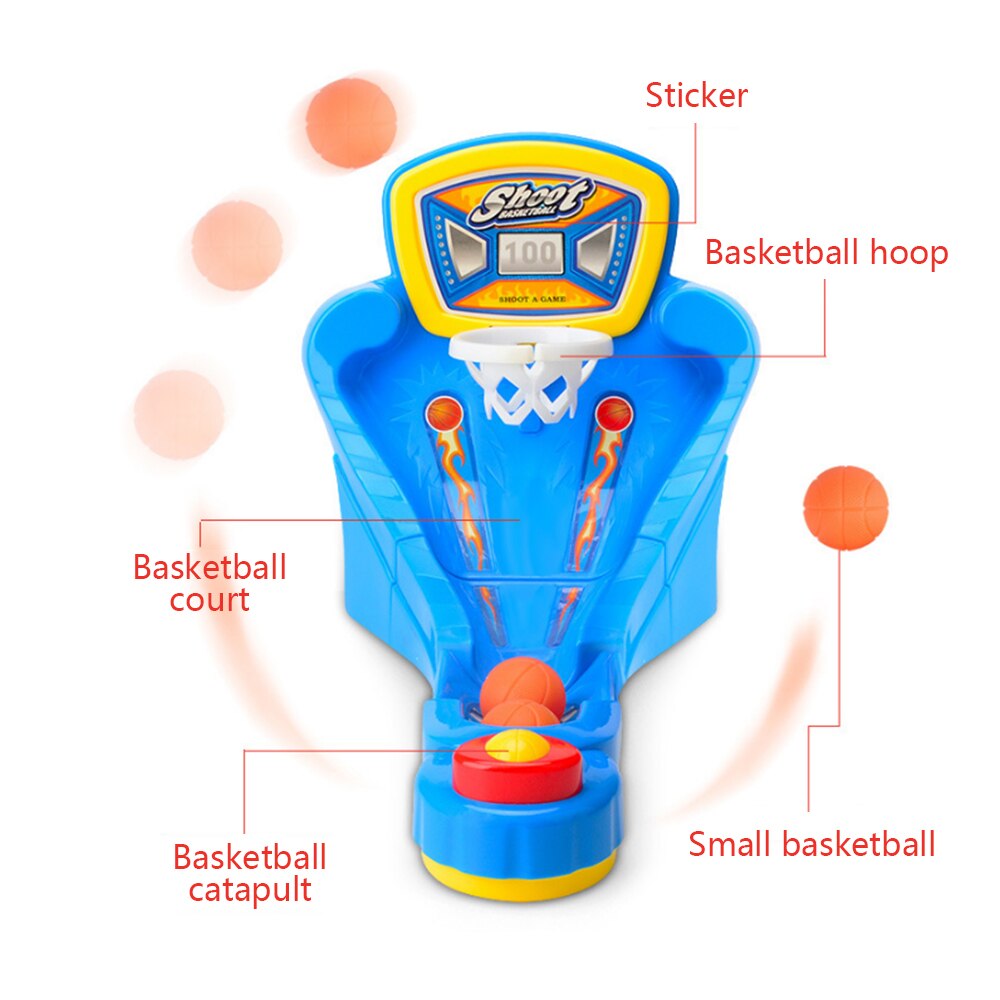 Mini juego de mesa de baloncesto de escritorio para niños, juguete educativo interactivo para niños con eyección de dedos