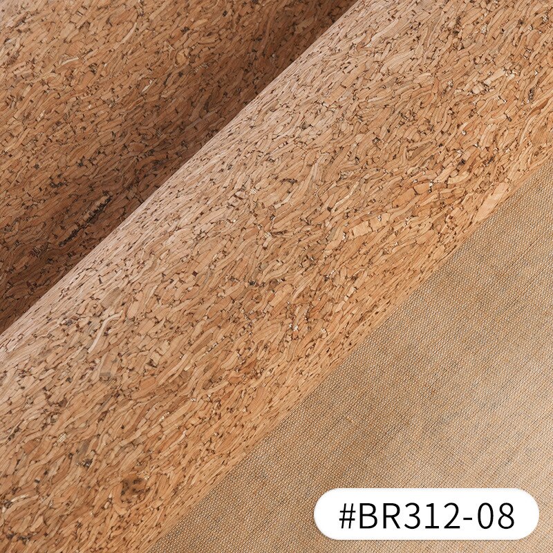 Meetee 90 x 140cm 0.5mm tissu en cuir de liège naturel pur tissu grain de bois matériau doux pour chaussures de fond sac à main décoration artisanat: 8