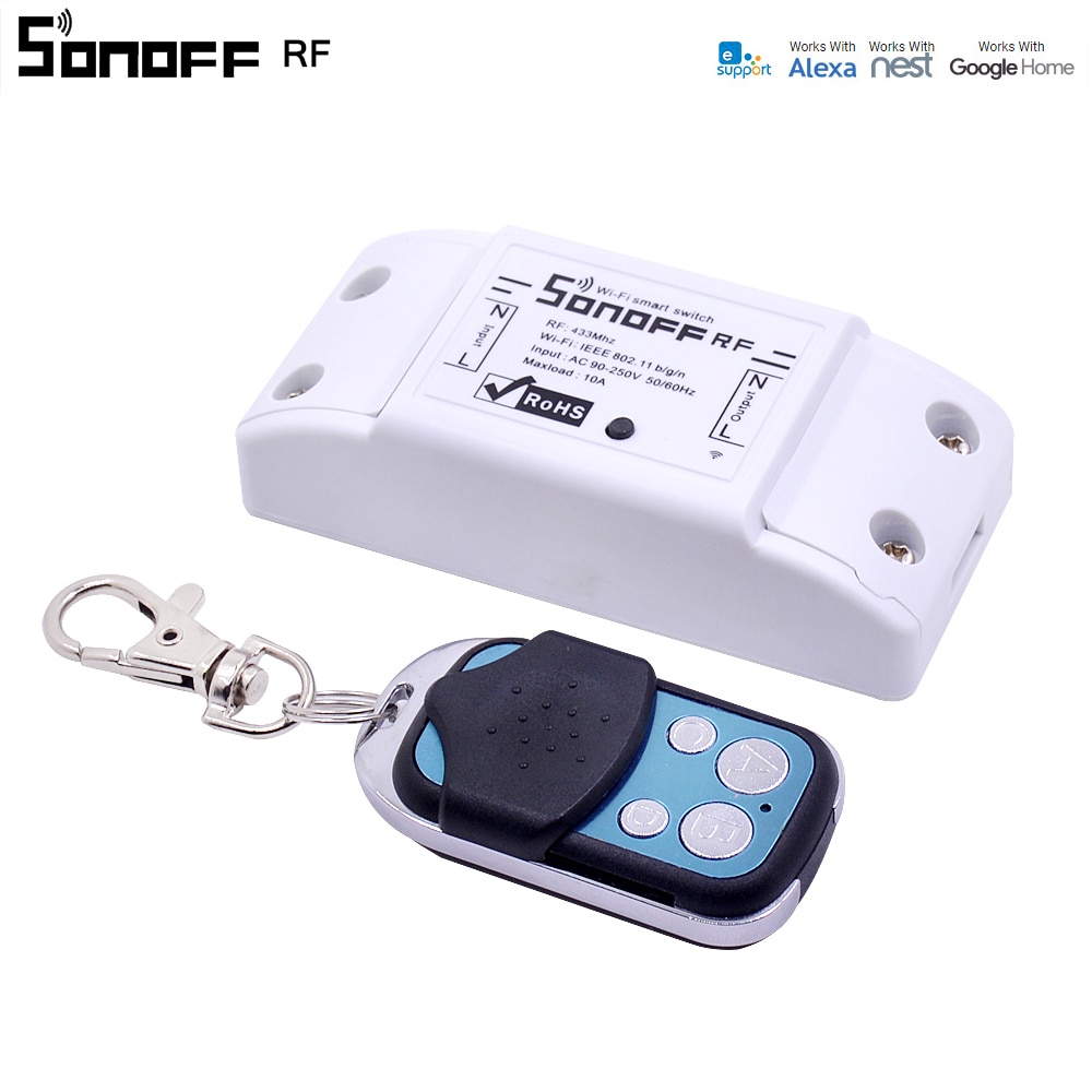 Itead Sonoff RF WiFi Smart Switch 433 Mhz Afstandsbediening DIY Draadloze Smart Home Automation Module voor Google Alexa 10A 220 V